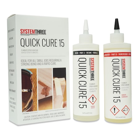 System Three Resins Quick Cure 15 Epoxy Adhesive, Quart Kit 1010K16